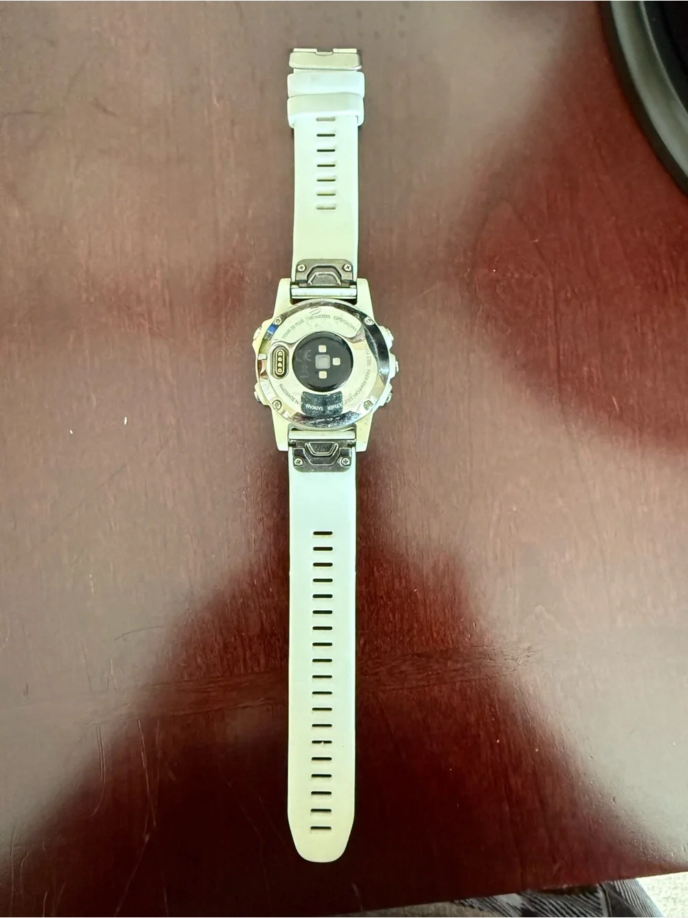 Garmin White and Silver Sport Smartwatch with Silicone Band